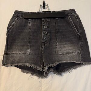 Free People Black Jean Shorts